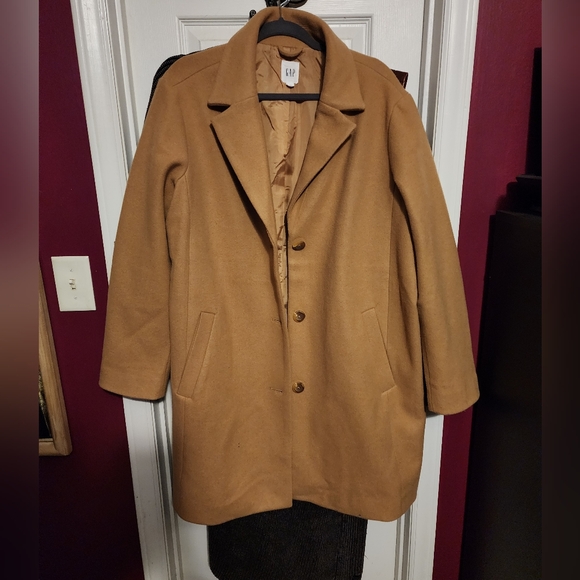GAP 3/4 Length Camel Coat in tan, size XXL - Picture 1 of 4